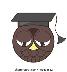 logo owl hat graduate school or university