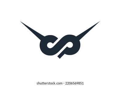 The logo is the owl head infinity. Or S Letter. unique an elegant.