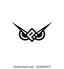 The logo is the owl head. Or P Letter. unique an elegant.