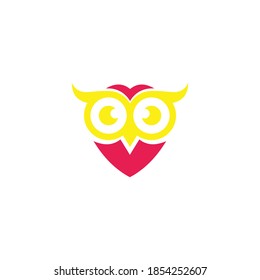 logo owl icon templet vector