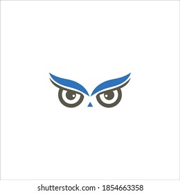 logo owl icon templet vector