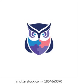logo owl icon templet vector
