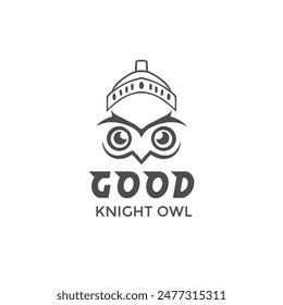 logo of an owl wearing a helmet