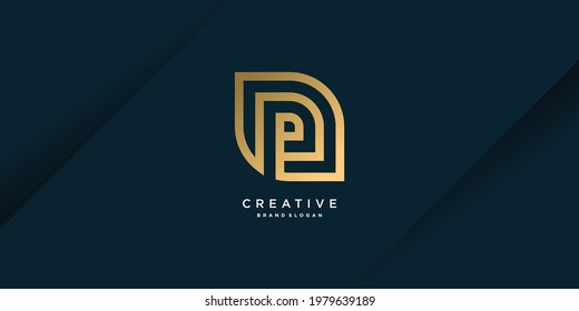 Logo P with creative concept design for company, person, marketing, vector part 2