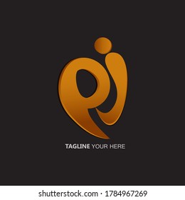 Logo P J PJ initial design.eps