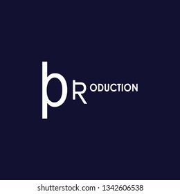 Logo P and R. Production Icon Design Vector