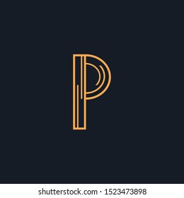 logo P vector. icon P abstract. alphabet symbol abstract