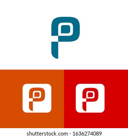 logo P vector. icon P abstract. alphabet symbol abstract
