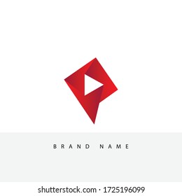 vector del logotipo P. icono P abstracto. símbolo de alfabeto abstracto