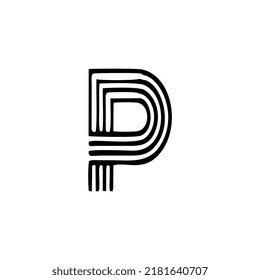logo P vector illustration isolated background