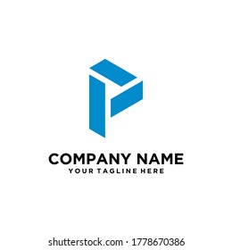 Logo P Vector. Letter P Abstract Logo. Alphabet Symbol. Trendy Flat style for graphic design, Web site, UI. EPS10. - Vector illustration