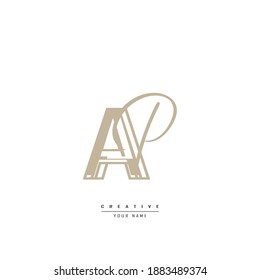 logo pa, ap. logo made with abstract lines to bring out the uniqueness of the logo