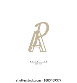 Logo pa, ap. Logo mit abstrakten Linien, um die Einzigartigkeit des Logos hervorzuheben