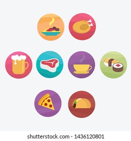 Logo pack vectors of foods illustrations