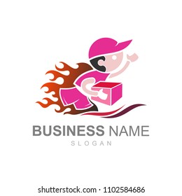 logo package delivery service, courier logo