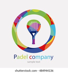 Logo paddle: paddle racket. Many colors