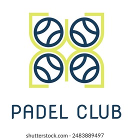 logo padel tennis in isolated background