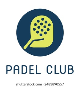 logo padel tennis in isolated background