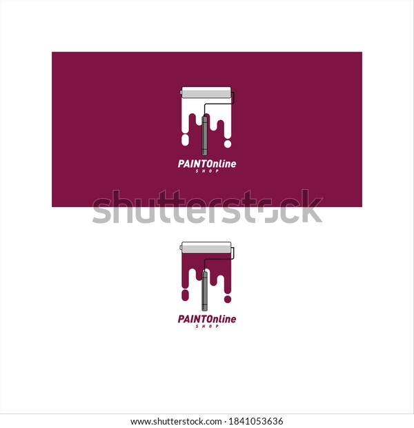 Logo Paint Online Shop Vector Stock Vector (Royalty Free) 1841053636