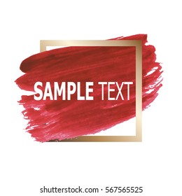 Logo paint template. Design abstract banner, flyers, leaflets, invitation, strokes of color paint and frame. Grunge texture paint brush hand-drawn.