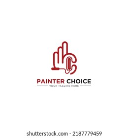 logo Painters choice, house paint, repair, painting services, painting, home, house, logo Vector logo template