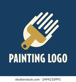 Logo for Painting product or painter business. EPS vector file with scalable and editable formats. 