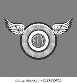 logo of a pair of wings with an elegant round shape design