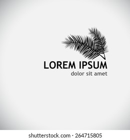 Logo palm branch. Vector