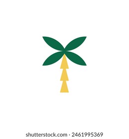 Logo palm illustration with blank background