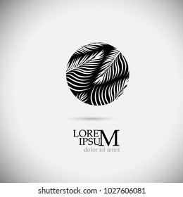 Logo palm leaf. Vector