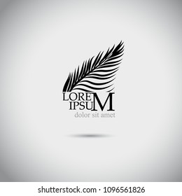 Logo palm leaf. Vector