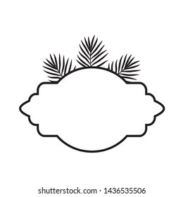 Logo palm leaf vector illustration