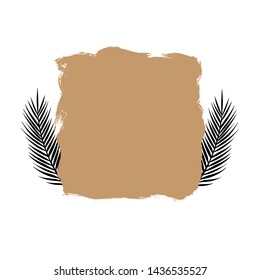 Logo palm leaf vector illustration