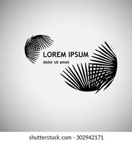Logo palm leaves. Vector