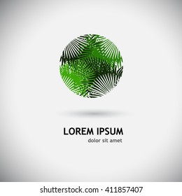 logo palm leaves. Vector