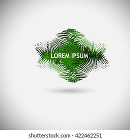 logo palm leaves. Vector