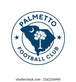 Logo Palmetto football club, South Carolina, USA Soccer Team