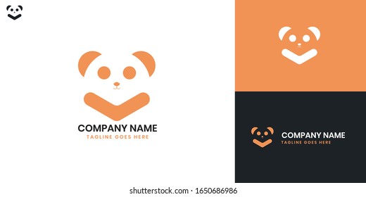 Logo Panda - All elements on this template are editable with vector software
