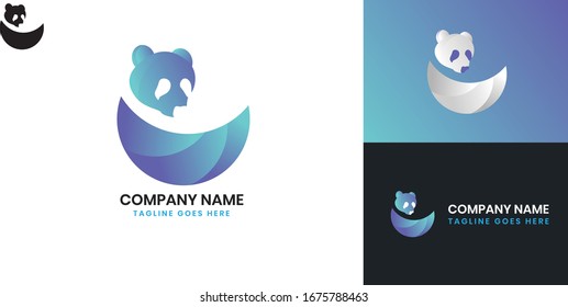 Logo Panda - All elements on this template are editable with vector software