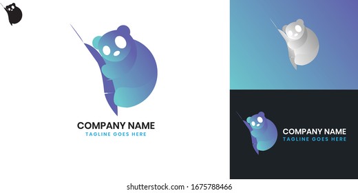 Logo Panda - All elements on this template are editable with vector software
