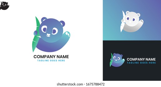 Logo Panda - All elements on this template are editable with vector software