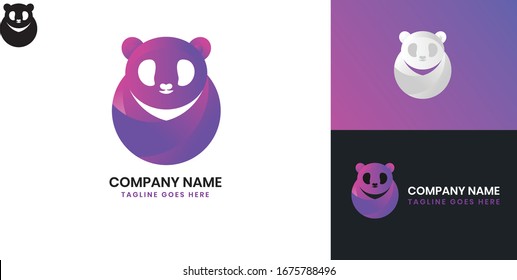 Logo Panda - All elements on this template are editable with vector software