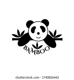 Logo panda on a white background. Company name. Vector illustration.