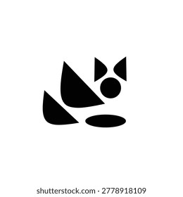 A logo panda silloute