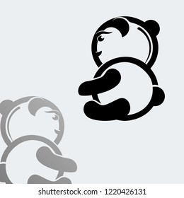 logo panda vektor cut