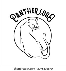 Logo Panther animals vector Illustration