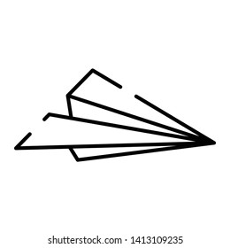 logo paper airplane. down right. simple line art