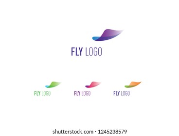 Logo paper airplane vector
