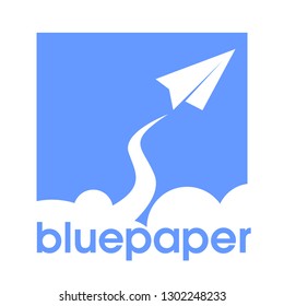 logo paper flying