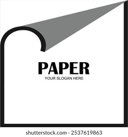 logo paper icon with creative vector illustration